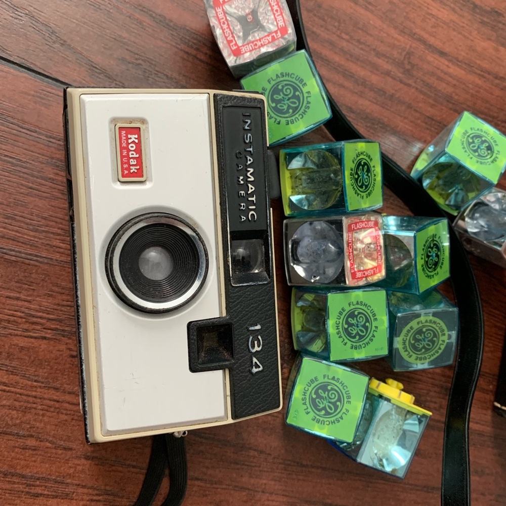 Kodak Instamatic 134 Camera - Black and Cream